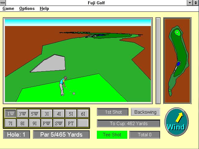 Microsoft Fuji Golf game was not bad for the day and had good graphics even in 16-color VGA mode